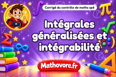 Corrigé du contrôle de maths spé : intégrales généralisées et intégrabilité
