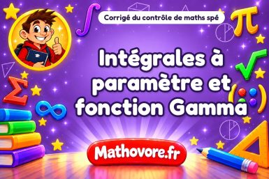 Corrigé du contrôle de maths spé : intégrales à paramètre et fonction Gamma