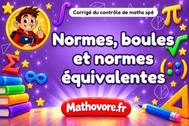 Corrigé du contrôle de maths spé : normes, boules et normes équivalentes