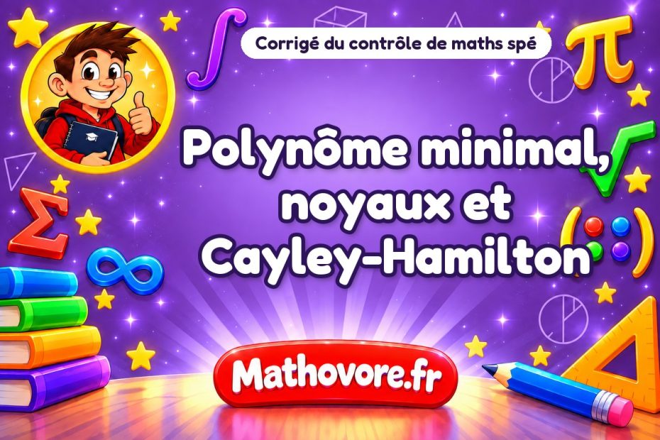 Corrigé du contrôle de maths spé : polynôme minimal, noyaux et Cayley-Hamilton