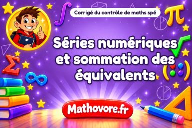 Corrigé du contrôle de maths spé : séries numériques et sommation des équivalents