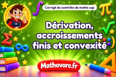 Corrigé du contrôle de maths sup : dérivation, accroissements finis et convexité