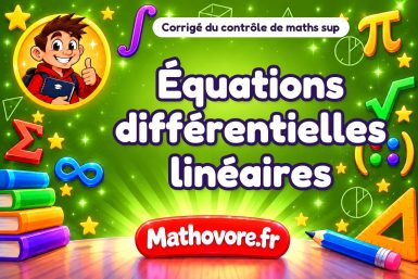 Corrigé du contrôle de maths sup : équations différentielles linéaires