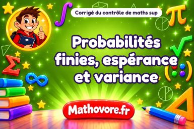 Corrigé du contrôle de maths sup : probabilités finies, espérance et variance