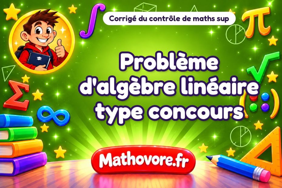 Corrigé du contrôle de maths sup : problème d'algèbre linéaire type concours