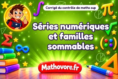 Corrigé du contrôle de maths sup : séries numériques et familles sommables