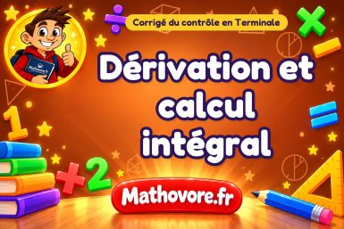 Corrigé du contrôle de maths Terminale : dérivation et calcul intégral
