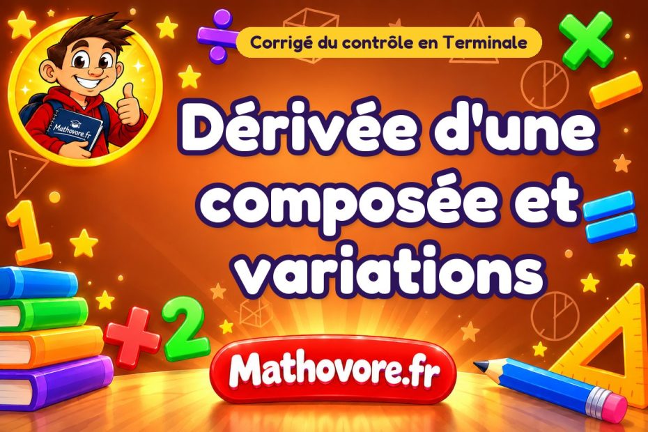 Corrigé du contrôle de maths Terminale : dérivée d'une composée et variations