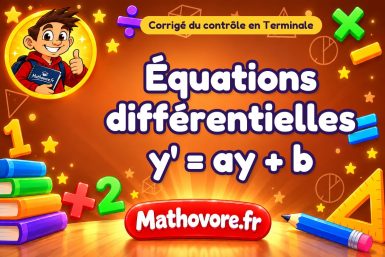 Corrigé du contrôle de maths Terminale : équations différentielles y' = ay + b