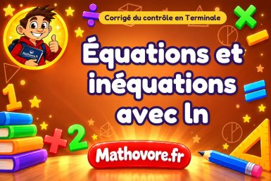 Corrigé du contrôle de maths Terminale : équations et inéquations avec ln