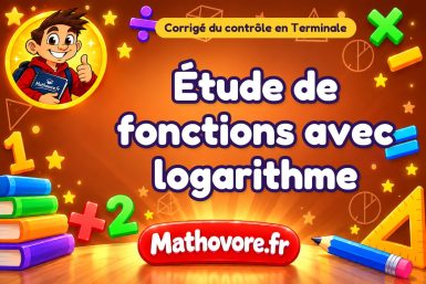 Corrigé du contrôle de maths Terminale : étude de fonctions avec logarithme