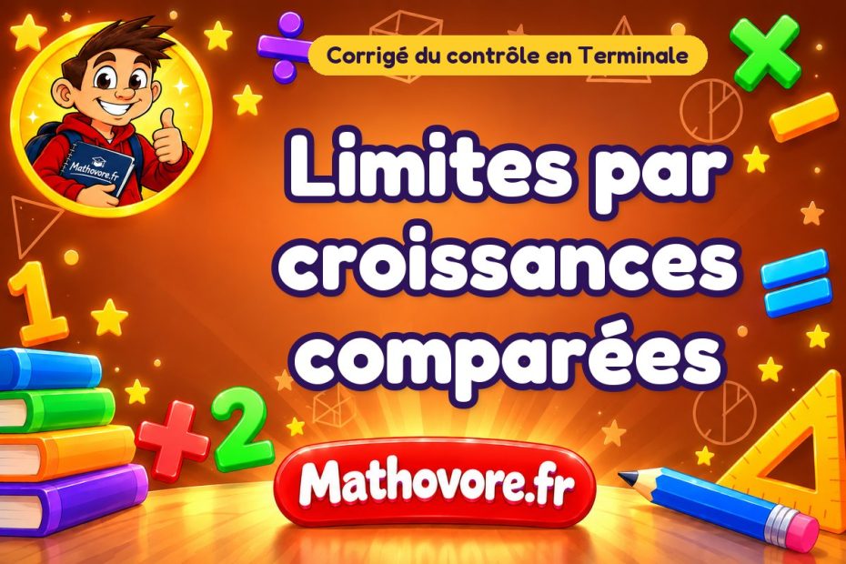 Corrigé du contrôle de maths Terminale : limites par croissances comparées