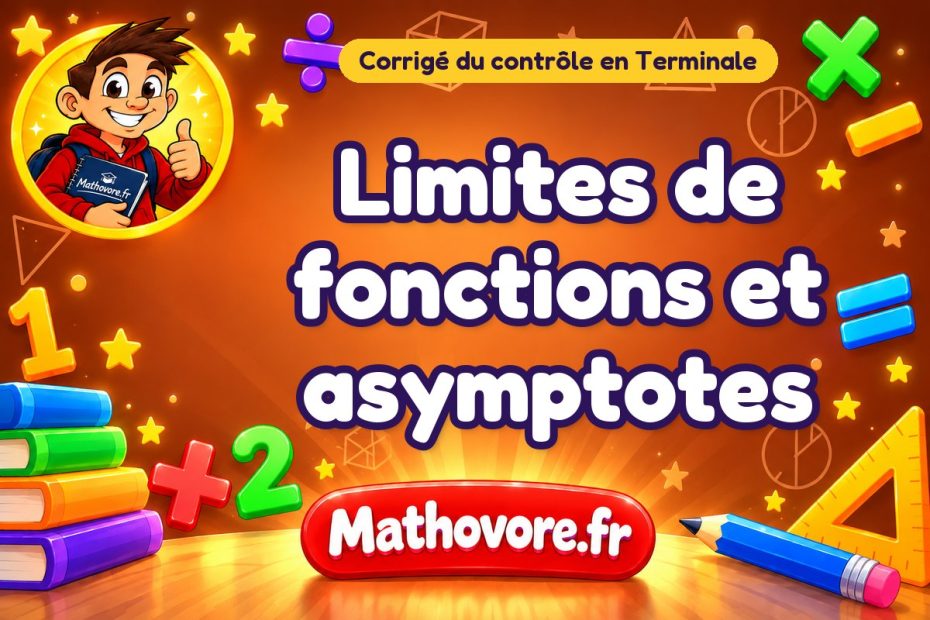Corrigé du contrôle de maths Terminale : limites de fonctions et asymptotes
