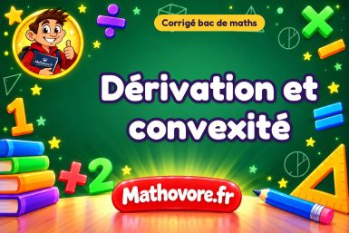 Corrigé bac de maths : Dérivation et convexité, exercices des annales