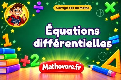 Corrigé bac de maths : Équations différentielles, exercices des annales