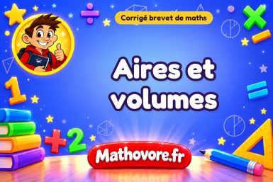Corrigé brevet de maths : Aires et volumes, exercices des annales