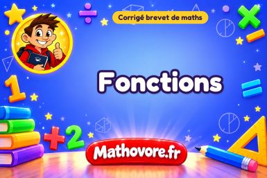 Corrigé brevet de maths : Fonctions, exercices des annales