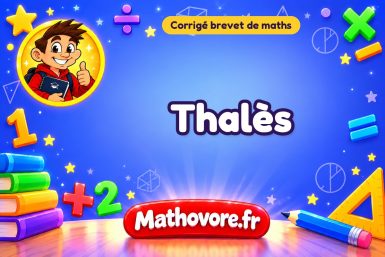 Corrigé brevet de maths : Thalès, exercices des annales