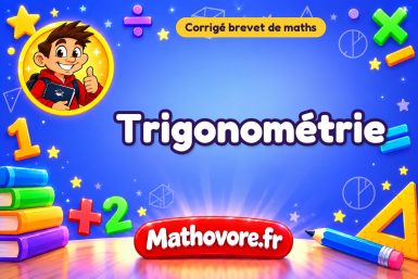 Corrigé brevet de maths : Trigonométrie, exercices des annales