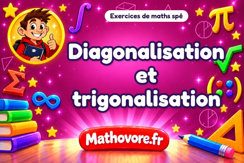 Diagonalisation et trigonalisation : exercices de maths spé corrigés en PDF