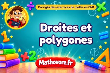 Droites et polygones : corrigé des exercices de maths au CM1