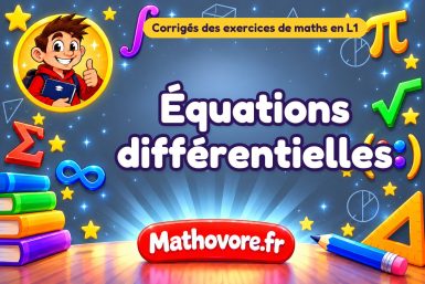 Équations différentielles : corrigé des exercices de maths en L1