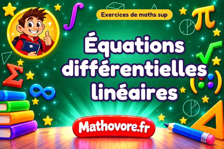Équations différentielles linéaires : exercices de maths sup corrigés en PDF