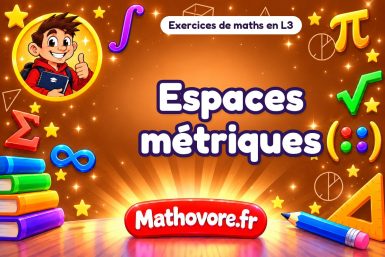 Espaces métriques : exercices de maths en L3 corrigés en PDF