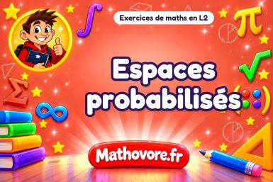 Espaces probabilisés : exercices de maths en L2 corrigés en PDF