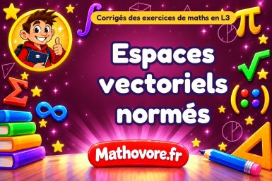 Espaces vectoriels normés : corrigé des exercices de maths en L3