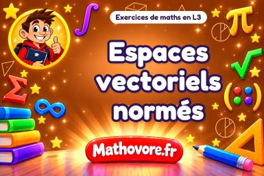 Espaces vectoriels normés : exercices de maths en L3 corrigés en PDF