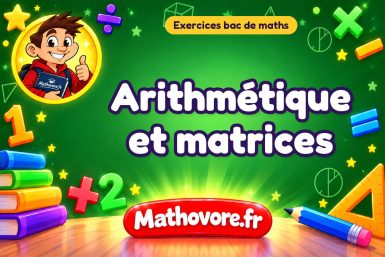 Exercices bac de maths : Arithmétique et matrices, sujets des annales