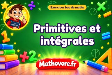 Exercices bac de maths : Primitives et intégrales, sujets des annales