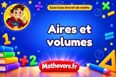 Exercices brevet de maths : Aires et volumes, sujets des annales