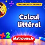 Exercices brevet de maths : Calcul littéral, sujets des annales