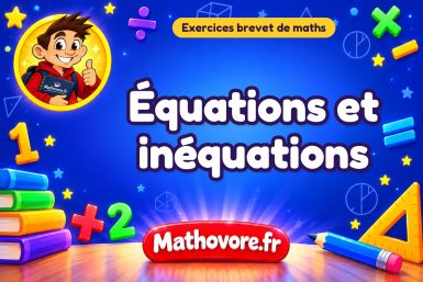Exercices brevet de maths : Équations et inéquations, sujets des annales