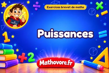 Exercices brevet de maths : Puissances, sujets des annales