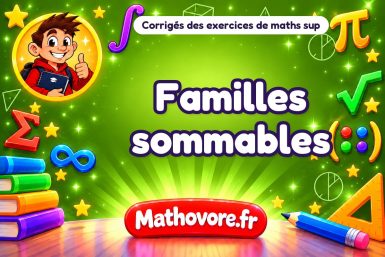 Familles sommables : corrigé des exercices de maths sup