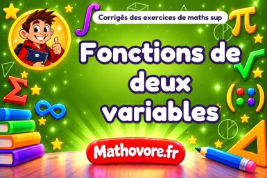 Fonctions de deux variables : corrigé des exercices de maths sup
