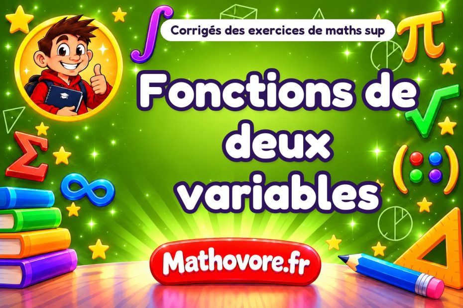 Fonctions de deux variables : corrigé des exercices de maths sup