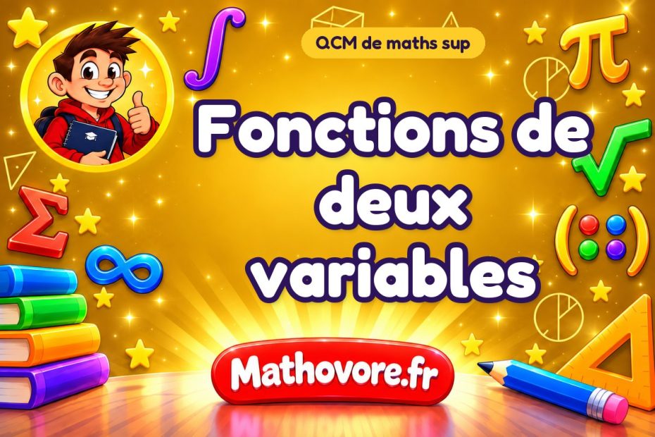 Fonctions de deux variables : QCM de maths sup
