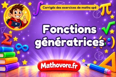 Fonctions génératrices : corrigé des exercices de maths spé