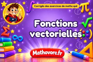 Fonctions vectorielles : corrigé des exercices de maths spé