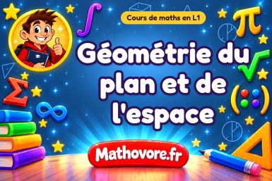 Géométrie du plan et de l'espace : cours de maths en L1 en PDF