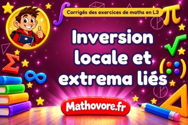 Inversion locale et extrema liés : corrigé des exercices de maths en L3
