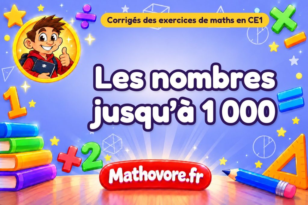 Révisions maths CE1 : corrigé des exercices