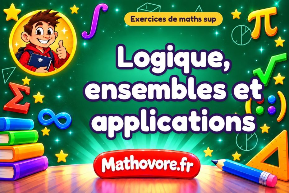 Logique, ensembles et applications : exercices de maths sup corrigés en PDF