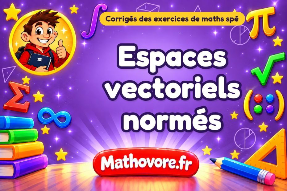 Espaces vectoriels normés : corrigé des exercices de maths spé