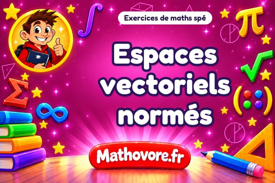 Espaces vectoriels normés : exercices de maths spé corrigés en PDF