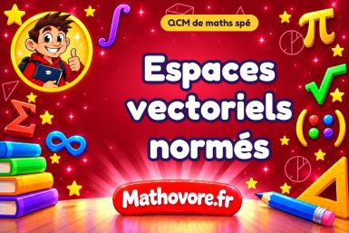 Espaces vectoriels normés : QCM de maths spé